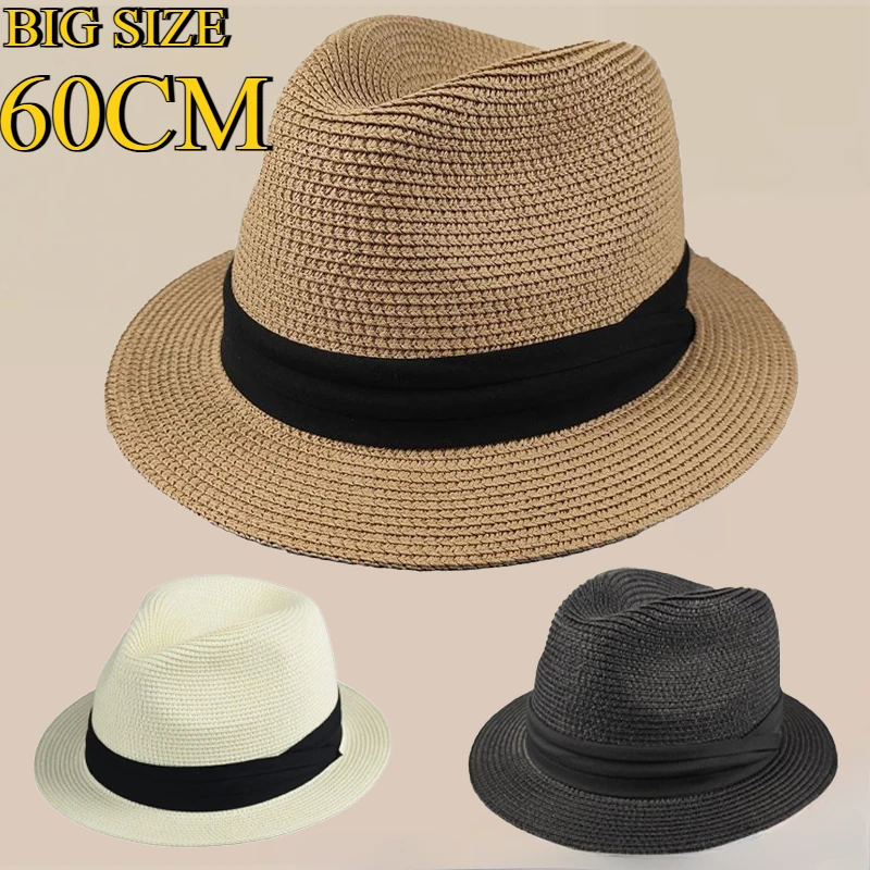 Bucket Hat Straw - ใหม่ขนาดใหญ่แคบ Brim 4 ซม.หมวกฤดูร้อนสบายๆคลาสสิกแจ๊สปานามาผู้หญิงผู้ชายแฟชั่นชายหาดหมวกฟางริบบิ้นสีดํา