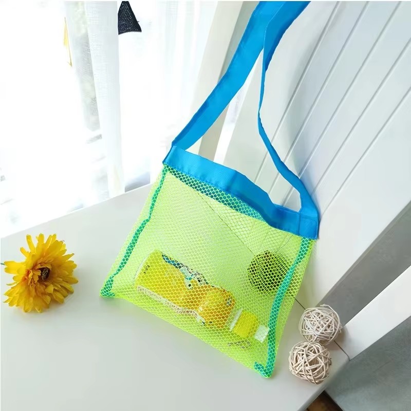 Beach Towel Large - กระเป๋าตาข่ายพกพาสำหรับเด็ก กระเป๋าเก็บของเล่นอาบน้ำเด็ก กระเป๋าชายหาดขนาดใหญ่สำหรับผ้าขนหนู กระเป๋าเครื่องสำอางสำหรับผู้หญิง