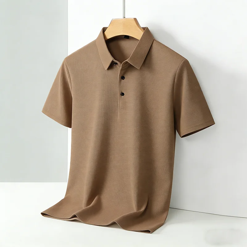 Polo Shirt Pique - เสื้อโปโลแขนสั้นผู้ชายคลาสสิกคอปกลำลองระบายอากาศได้ดีสำหรับฤดูร้อนใส่ได้ทุกวันแฟชั่นสำหรับใส่ทำงานเสื้อยืดผู้ชาย 2026