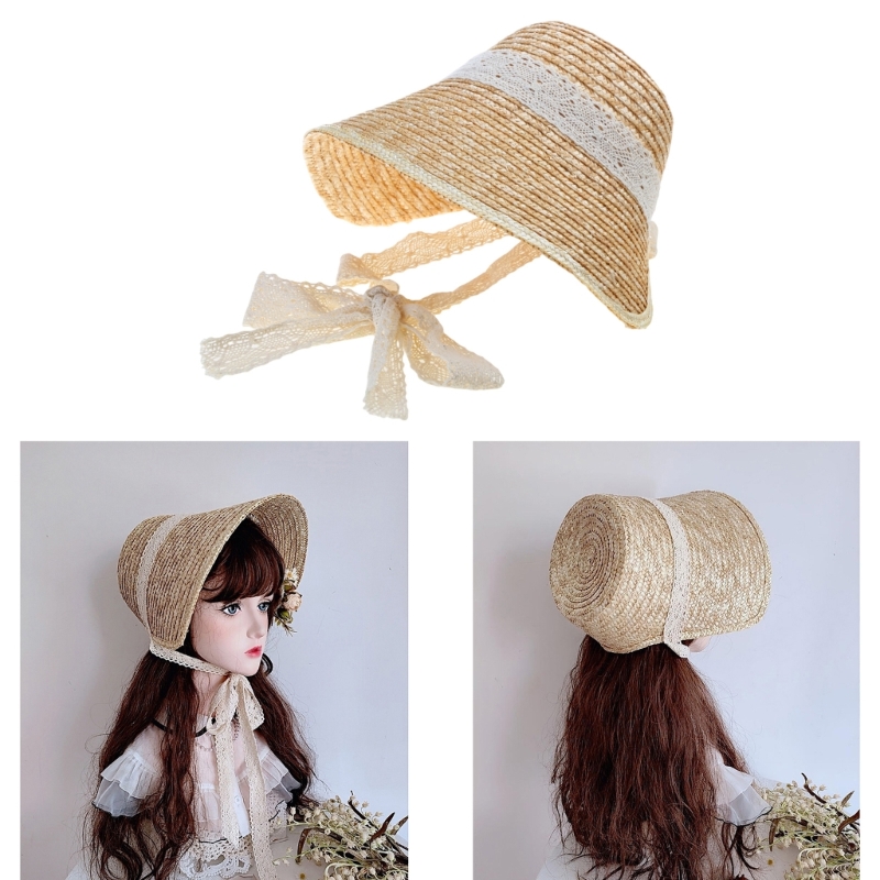 สาวหวาน Sun LolitaStyle Summer - Bucket Hat Straw บทวิจารณ์และราคา