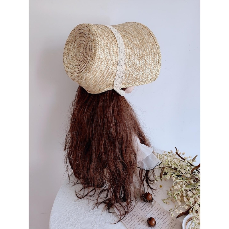 สาวหวาน Sun LolitaStyle Summer - Bucket Hat Straw บทวิจารณ์และราคา