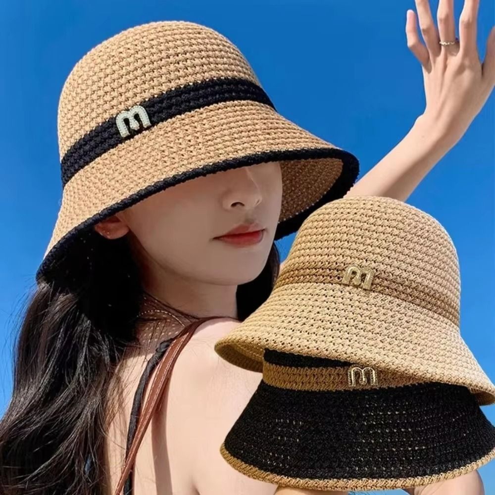 หมวกชาวประมงทรงโบว์ ระบายอากาศ - Bucket Hat Straw บทวิจารณ์และราคา