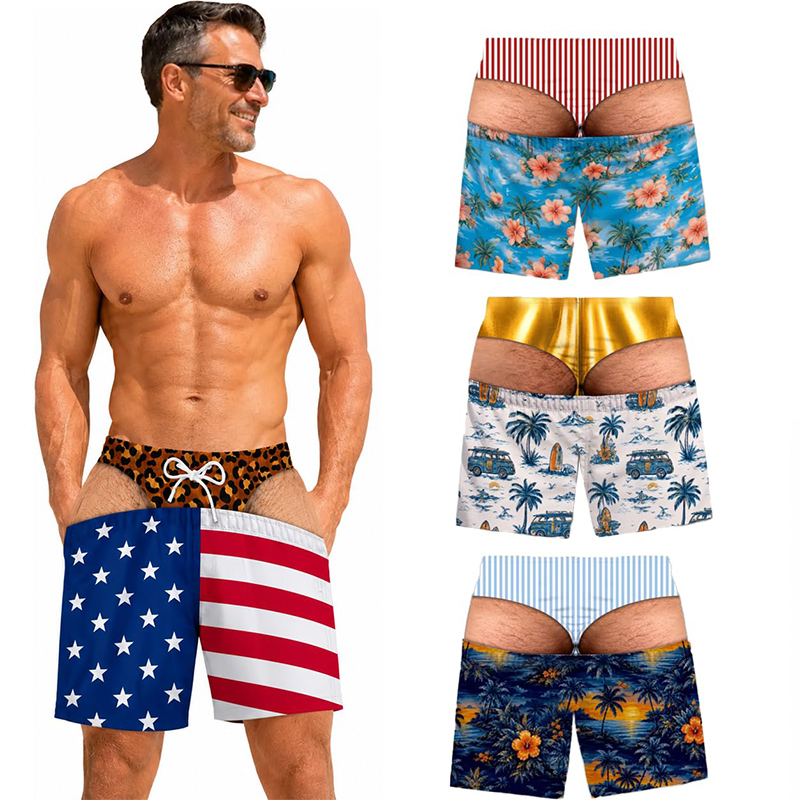 กางเกงว่ายน้ำผู้ชายลายขาขนยาวส - Swim Trunk Quick Dry บทวิจารณ์และราคา
