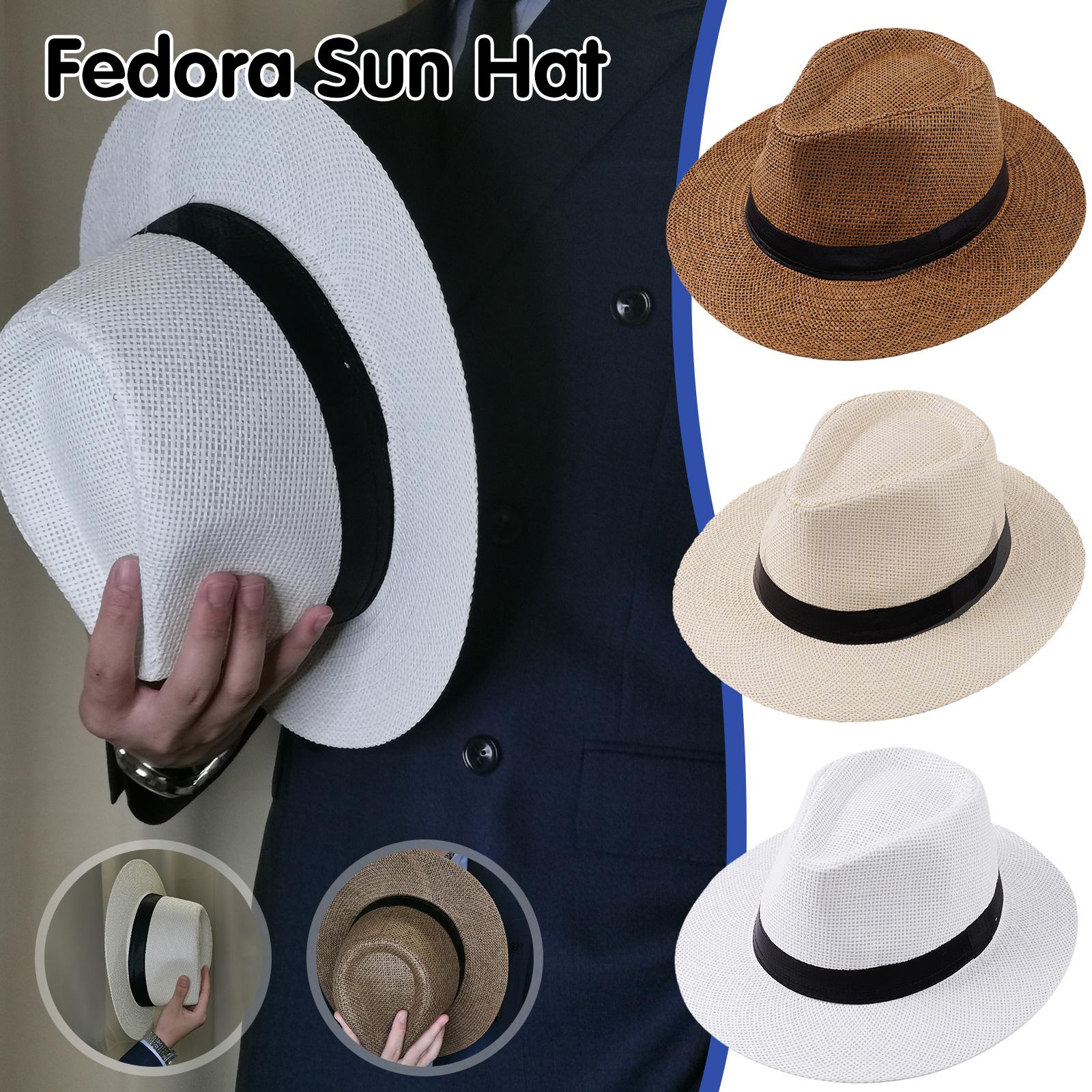หมวกปานามาฟางสำหรับผู้ชาย แฟชั - Bucket Hat Straw บทวิจารณ์และราคา