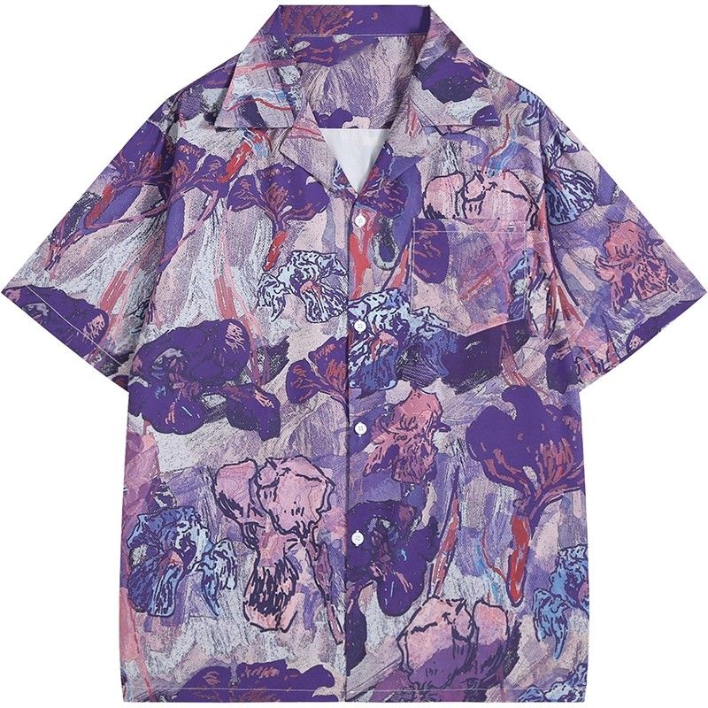 เสื้อเชิ้ตแขนสั้นคอกลมพิมพ์ลาย - Resort Shirt Floral บทวิจารณ์และราคา